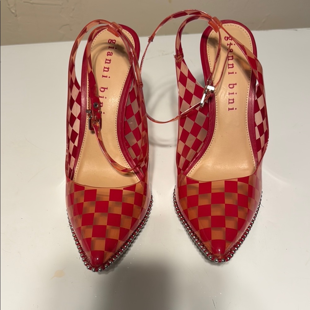 Gianni Bini Red Stiletto Slingback Heels